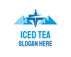 Winter Glacier Ship logo design