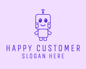 Happy Baby Robot logo design