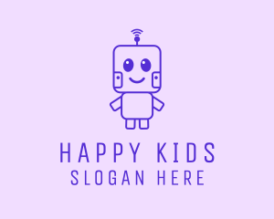 Happy Baby Robot logo design