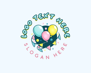 Organizer - Balloon Party Confetti logo design