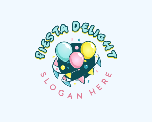 Fiesta - Balloon Party Confetti logo design