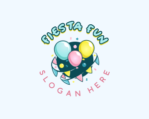 Party - Balloon Party Confetti logo design
