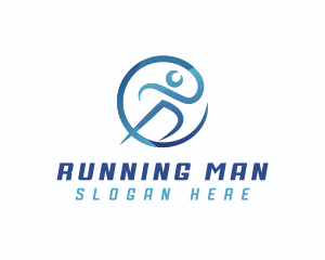 Running Marathon Athlete logo design