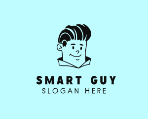 Guy Hairstyling Character logo design