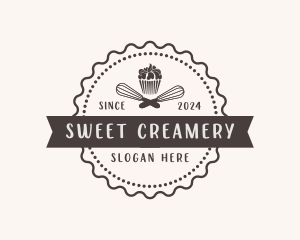 Cupcake Muffin Dessert logo design