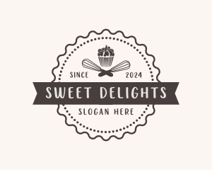 Cupcake Muffin Dessert logo design