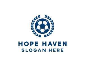 Sports Equipment - Soccer Ball Emblem logo design