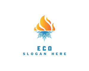 Snowflake Flame Thermal Logo
