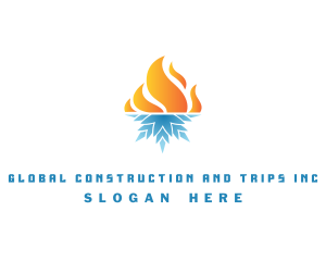 Snowflake Flame Thermal Logo