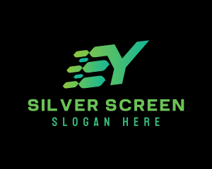 Speedy - Green Speed Motion Letter Y logo design