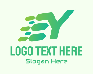 Speed - Green Speed Motion Letter Y logo design
