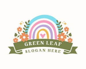 Cute Floral Rainbow Logo