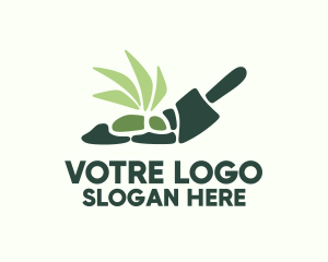 Green Garden Shovel Logo