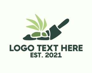 Garden Care - Green Garden Shovel logo design