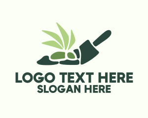 Green Garden Shovel Logo