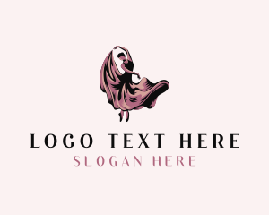 Woman - Dancing Ballerina Woman logo design