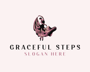 Ballerina - Dancing Ballerina Woman logo design