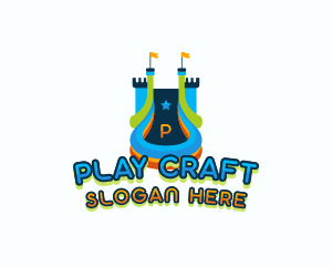 Castle Inflatable Playground logo design