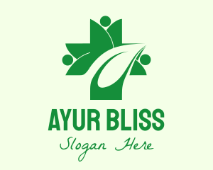 Ayurveda - Green Natural Healing logo design