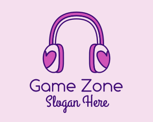 Feminine Gaming Headphones  logo design