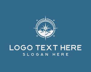 Outdoor - Mountain Trekking Compass logo design