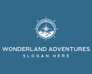 Mountain Trekking Compass logo design