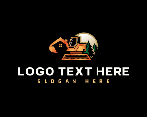 Digger - House Excavator Construction logo design