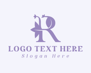 Fashion Design - Flower Fragrance Letter R logo design