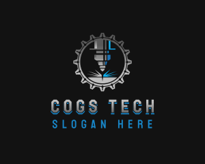 Cog Laser Steelworks logo design