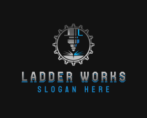 Cog Laser Steelworks logo design