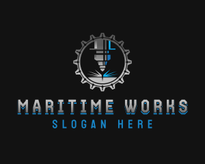 Cog Laser Steelworks logo design