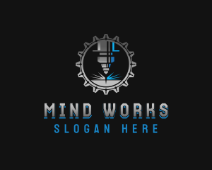 Cog Laser Steelworks logo design