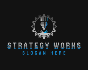 Cog Laser Steelworks logo design