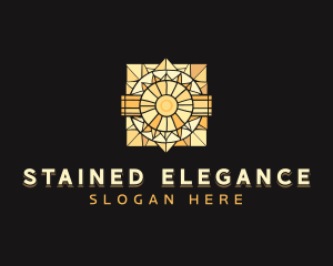 Mosaic Church Stained Glass logo design