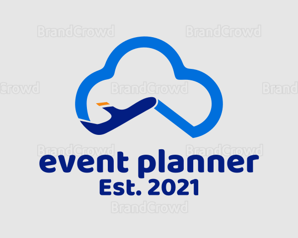 Cloud Aviation Plane Logo