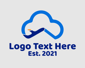 Icon - Cloud Aviation Plane logo design