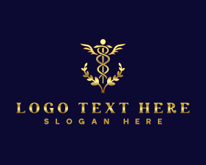 Wings - Health Caduceus Pharmacy logo design