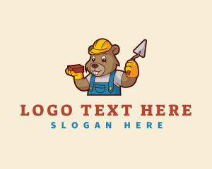 Tool - Beaver Trowel Brick logo design