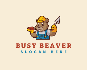 Beaver Trowel Brick logo design