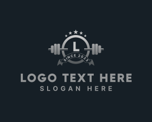 Fit - Barbell Fitness Gym logo design