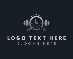 Health - Barbell Fitness Gym logo design