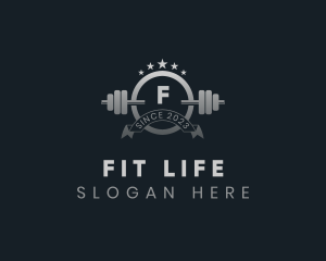 Barbell Fitness Gym logo design