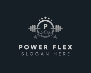 Muscles - Barbell Fitness Gym logo design