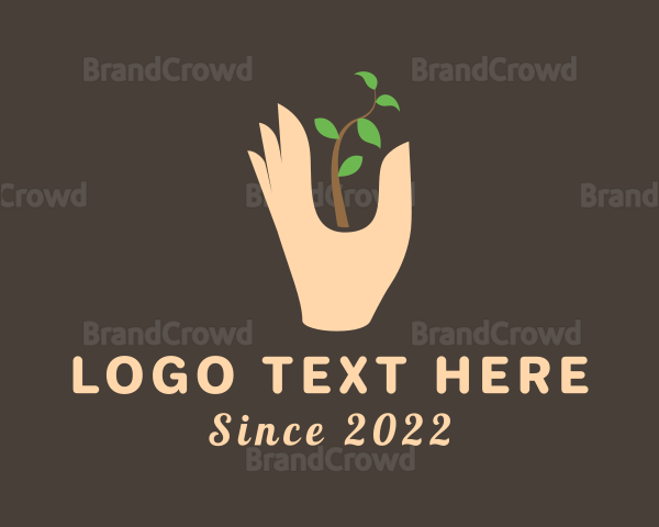 Garden Sprout Hand Logo