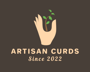 Garden Sprout Hand logo design