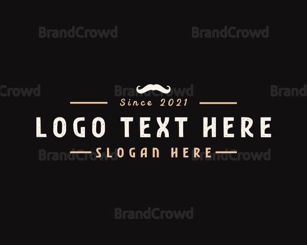 Gentleman Mustache Business Logo