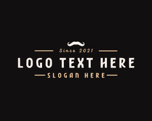 Gentleman Mustache Business logo design