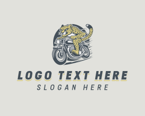 Motorcross - Biker Motorcycle Cheetah logo design