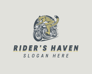 Biker Motorcycle Cheetah logo design