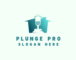 Plunger - House Cleaning Plunger logo design